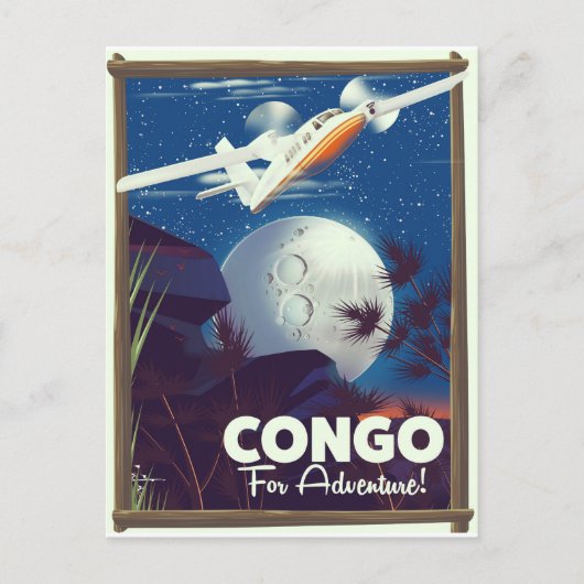 Congo For Adventure!旅行ポスター ポストカード (正面)