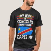 Congolese DR Congo Congolese Flag Congolese Wife Tシャツ (正面)