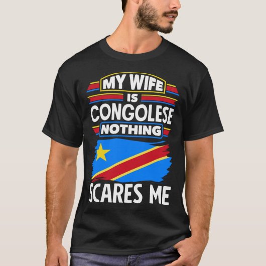 Congolese DR Congo Congolese Flag Congolese Wife Tシャツ (正面)