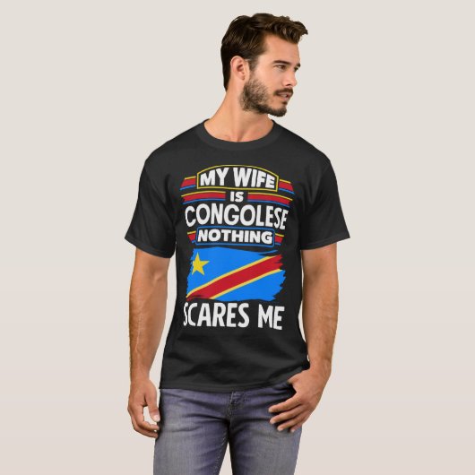 Congolese DR Congo Congolese Flag Congolese Wife Tシャツ (正面フル)