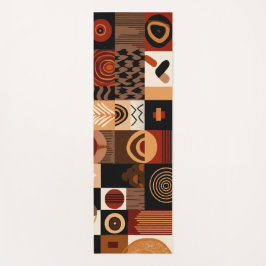 Congolese motifs background grid ヨガマット