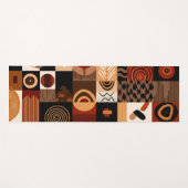 Congolese motifs background grid ヨガマット (正面(横))