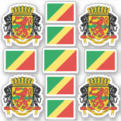 Congolese national symbols /Coat of arms and fla シール (正面)