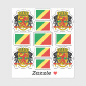 Congolese national symbols /Coat of arms and fla シール (シート)