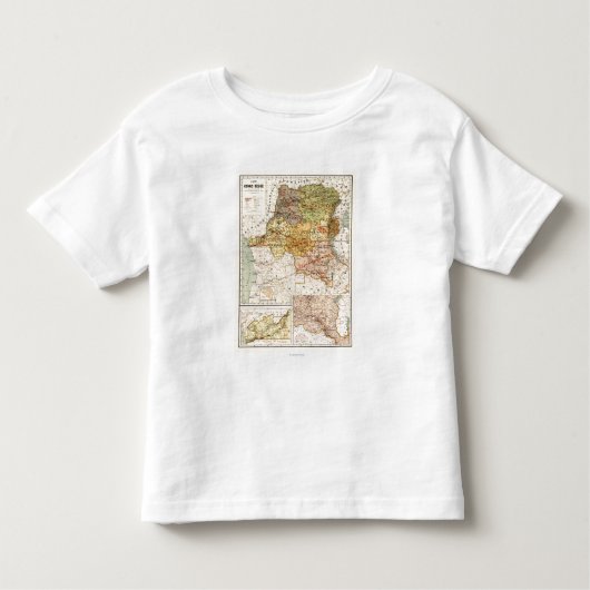 CongoPanoramic MapCongo トドラーTシャツ (正面)