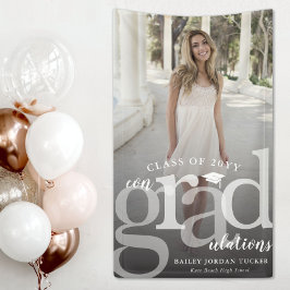 ConGRADrationsはっきりした写真卒業 横断幕