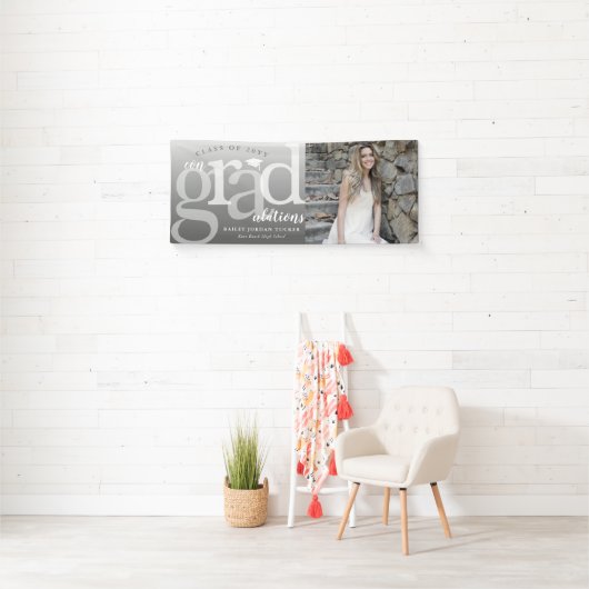 ConGRADrationsはっきりした写真卒業 横断幕 (インサイチュ)