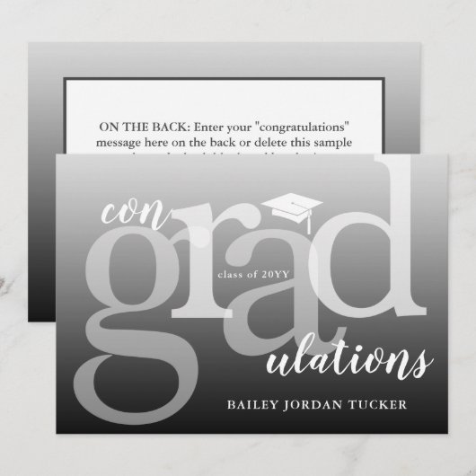 ConGRADrationsモダン卒業祝い (正面/裏面)
