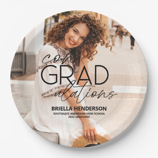 ConGRADrulations卒業紙プレート ペーパープレート (正面)