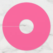 Con'graduesピンクキャップガウン卒業証書 ワイングラスタグ (裏面)