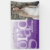 ConGRADulations Purple Photo グラデーション Sgarite 横断幕 (縦)