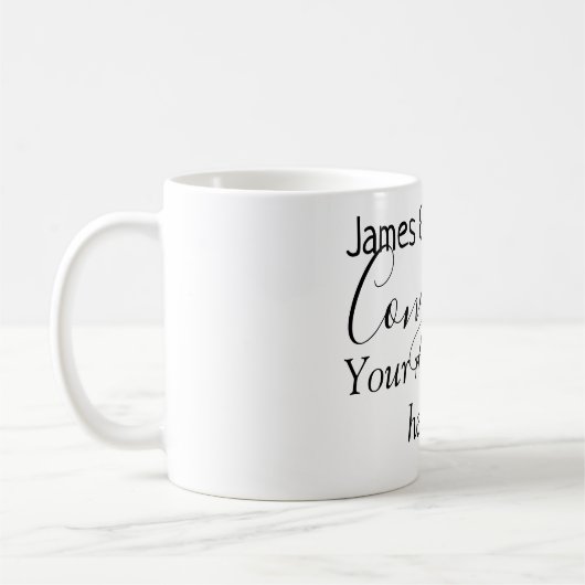 Congrats add name message wedding newly wed couple コーヒーマグカップ (左)