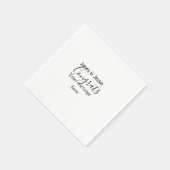 Congrats add name message wedding newly wed couple スタンダードカクテルナプキン (角)