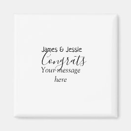 Congrats add name message wedding newly wed couple マグネット