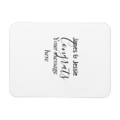 Congrats add name message wedding newly wed couple マグネット (横)