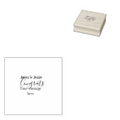 Congrats add name message wedding newly wed couple ラバースタンプ (押印)