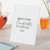 Congrats add name message wedding newly wed couple 台座サイン (インサイチュ)