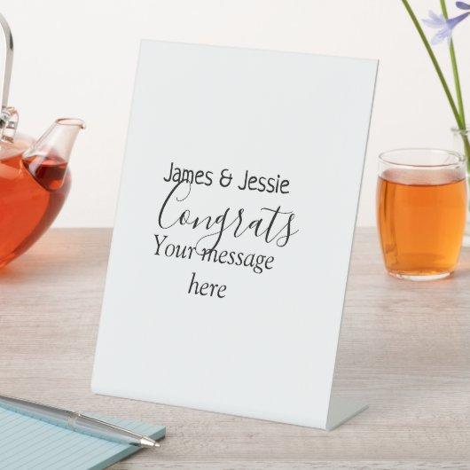 Congrats add name message wedding newly wed couple 台座サイン (インサイチュ)
