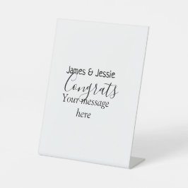 Congrats add name message wedding newly wed couple 台座サイン