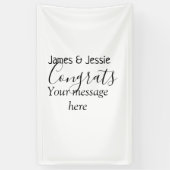 Congrats add name message wedding newly wed couple 横断幕 (縦)