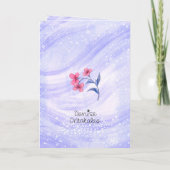 Congrats Blue and Pink Floral Celebration Card カード (裏面)