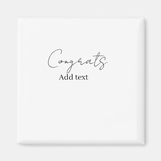 Congrats congratulations graduate name date  マグネット (正面)