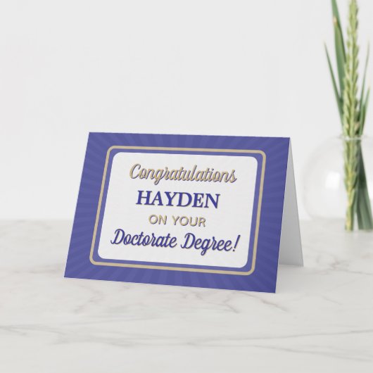 Congrats! Doctorate Degree Graduation card サンキューカード (正面)