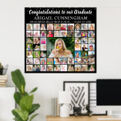Congrats Grad 59 Photo Collage Confetti Your Color ポスター (ホームオフィス)