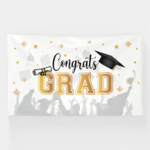 Congrats GRAD banner backdrop graduation