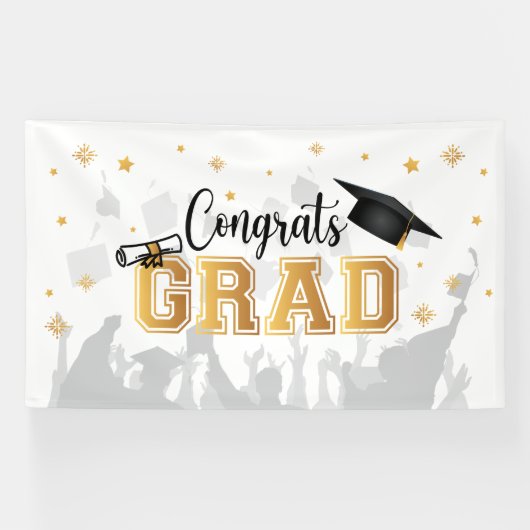 Congrats GRAD banner backdrop graduation 横断幕 (横)