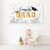 Congrats GRAD banner backdrop graduation 横断幕 (インサイチュ)