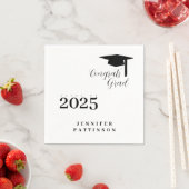 Congrats Grad Class Year Graduation スタンダードカクテルナプキン (インサイチュ)