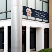 Congrats Grad Computer Binary Language Background 横断幕 (ビルの外側)