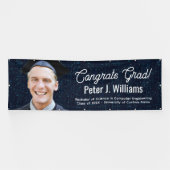 Congrats Grad Computer Binary Language Background 横断幕 (横)