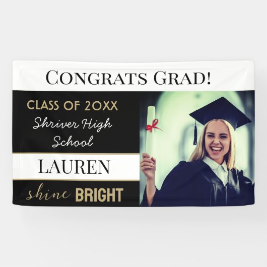 Congrats Grad! Custom Graduation Banner 横断幕 (横)