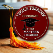 Congrats Grad! Master's degree custom  缶バッジ