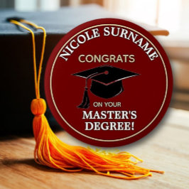 Congrats Grad! Master's degree custom 缶バッジ