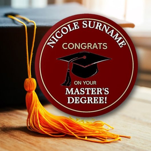 Congrats Grad! Master's degree custom 缶バッジ