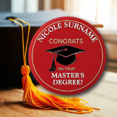 Congrats Grad! Master's degree custom  缶バッジ