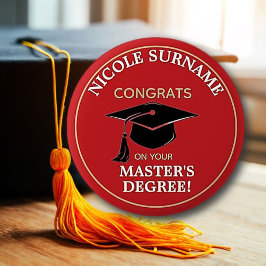 Congrats Grad! Master's degree custom 缶バッジ