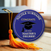 Congrats Grad! Master's degree custom  缶バッジ