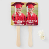 Congrats Grad Modern Simple Preppy Photo ハンドファン (正面&裏面)