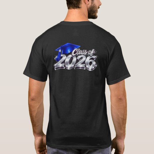 Congrats Grad Modern Simple Script Custom T-Shirt Tシャツ (裏面)