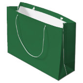 Congrats Grad! Personalized green Gift bag ラージペーパーバッグ (裏面アングル)