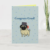 Congrats Grad Pug カード (正面)