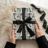 Congrats Grad tassel Photo Collage Class of 2026 ラッピングペーパーシート