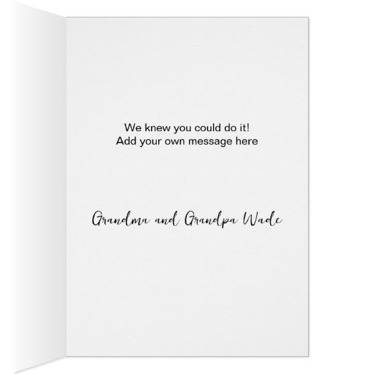 Congrats Grad Watercolor Hat and Cake (内側 (右))