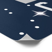 Congrats Grads, blue graduation photo frame Poster ポスター (角)