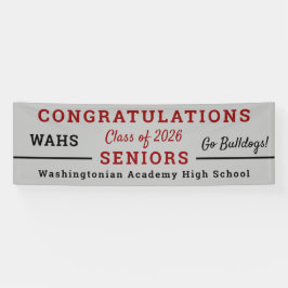 Congrats Grads Seniors Year Mascot Banner 横断幕