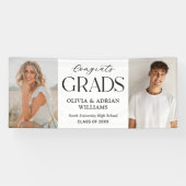 Congrats Grads Two Graduates Photo Graduation 横断幕 (横)